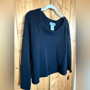 U-Knit Pure Cashmere Classic Black Sweater